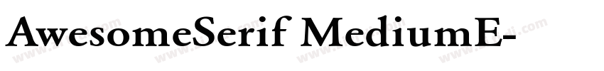 AwesomeSerif MediumE字体转换